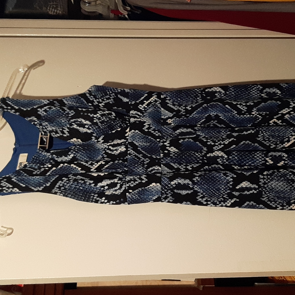 Stylish snake print sleeveless dress